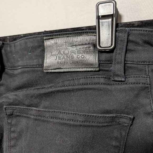 Lauren Ralph Lauren Black Heritage Straight Leg Jeans Classic Denim Women's 4‎ - Picture 6 of 10